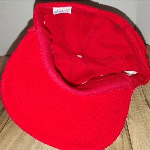 Vintage Atlanta Falcons Red Corduroy Hat Zipper Back by AmaPro - Picture 7 of 8